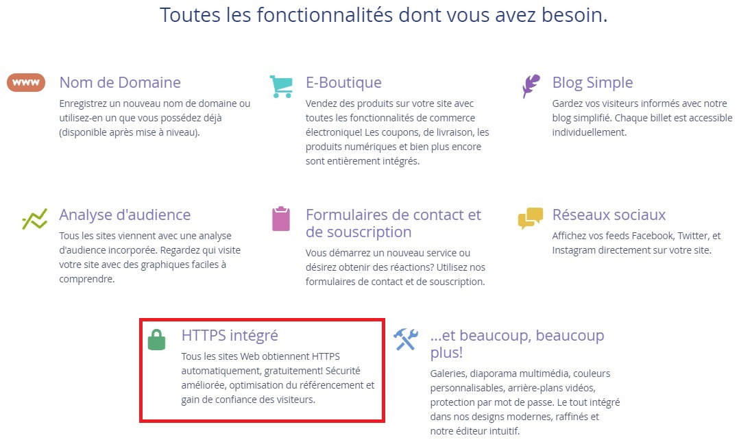 null Fonctionnalités de votre site web Strikingly